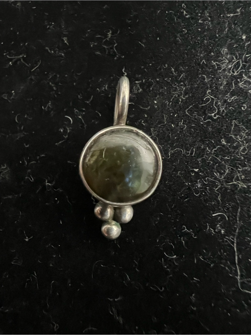 Sterling Silver Green Gemstone Pendant - Women Jewelry